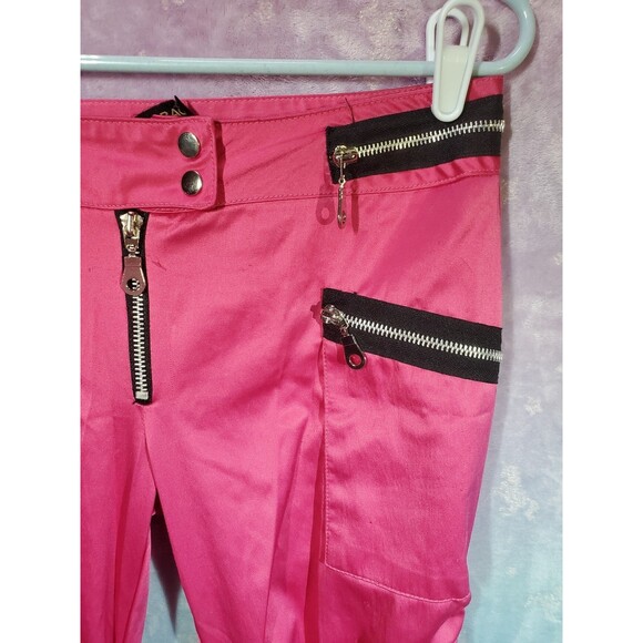 Tag Rag Hot Pink Y2K Vintage Punk Hip Hop Baggy Trousers Size 5 - Picture 9 of 12